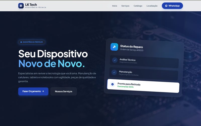 Prévia do site LK Tech